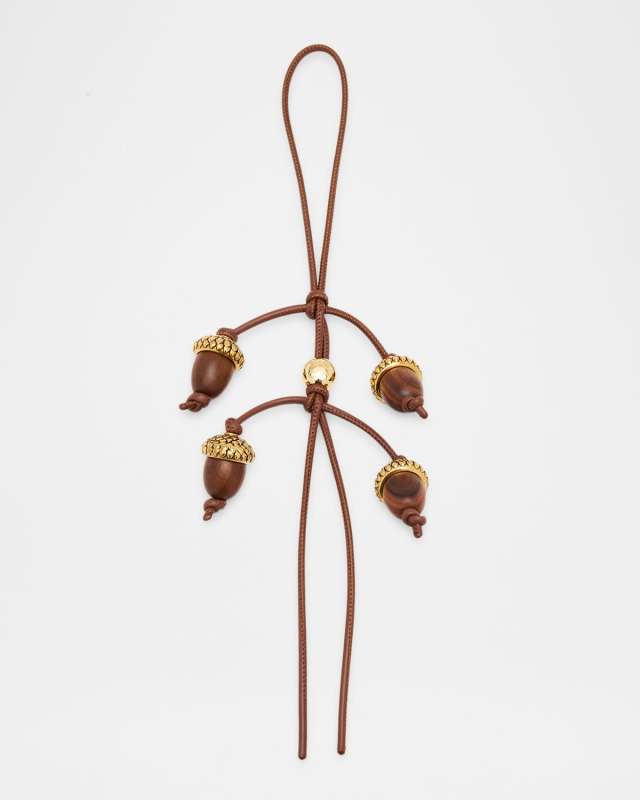 Wooden Acorn Bag Charm